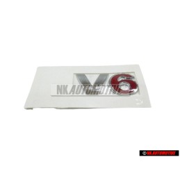VW Original V6 Arrière Embleme Monogramme Logo Chrome Rouge - 1J0853675H GQF