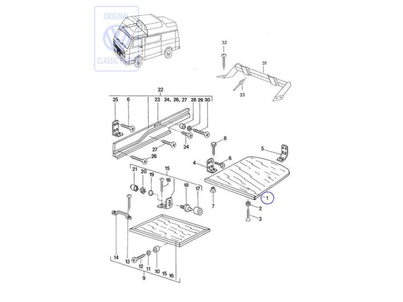 VW Original Plateau - 281070705A