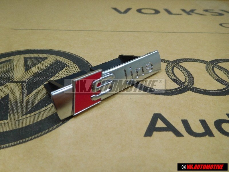 Audi Original S-LINE Avant Embleme Monogramme Logo Chrome Rouge - 8P4853736A 2ZZ