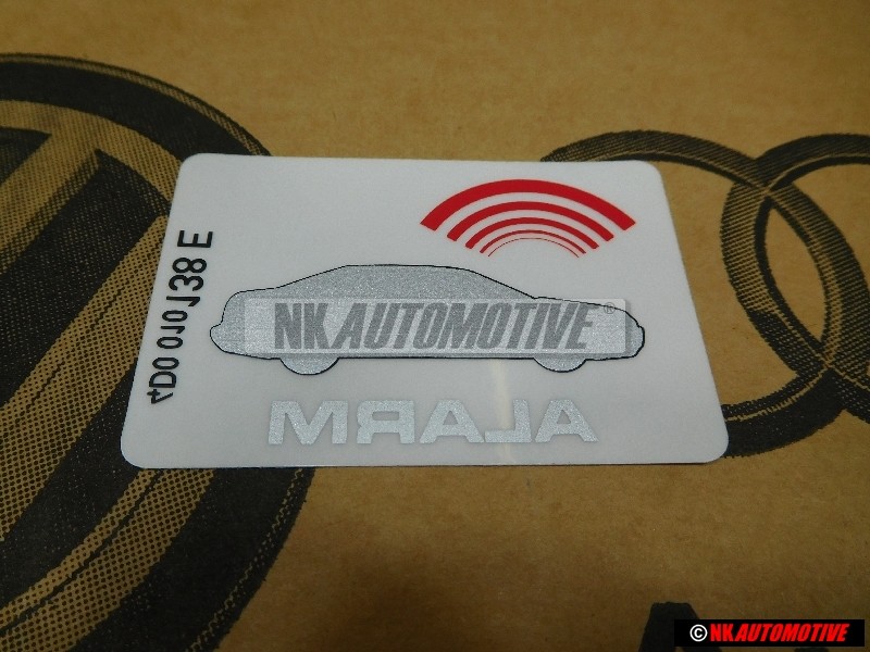 VW Original Etiquette 'Alarm' - 443010112Q