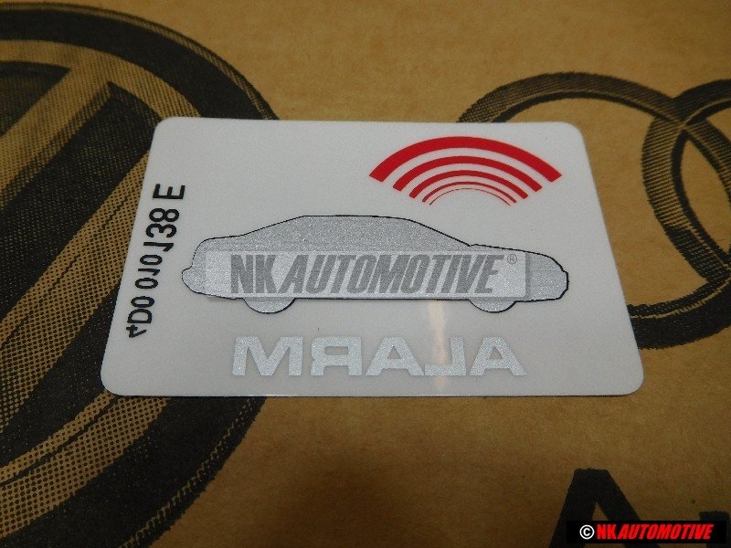Audi Original Etiquette 'Anti Theft' - 443010015A