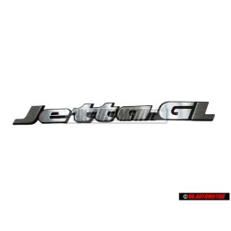 VW Original JETTA GL Arrière Embleme Monogramme Logo Argent Brossé - 165853687P