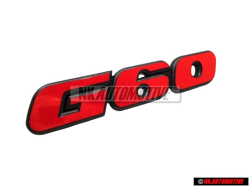 VW Original G60 Avant Embleme Monogramme Logo Rouge - 535853679 QS2