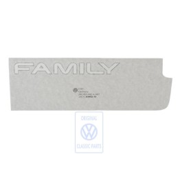 VW Original Inscription Sur Film Argent/Noir - 2K0853685A 4M1